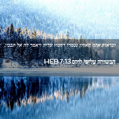 Picture 02 - הבשורה על־פי לוקס 7:13 HEB - וכראות אתה האדון נכמרו - Bible Verse Picture