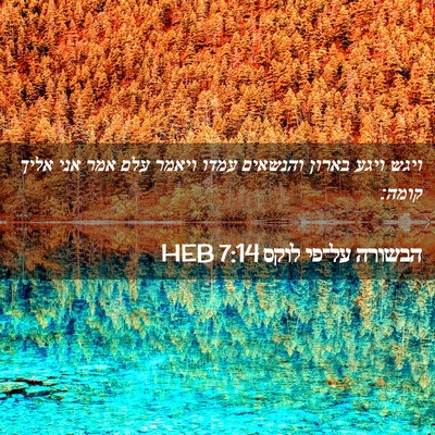 Picture 02 - הבשורה על־פי לוקס 7:14 HEB - ויגש ויגע בארון והנשאים - Bible Verse Picture