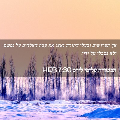 Picture 02 - הבשורה על־פי לוקס 7:30 HEB - אך הפרושים ובעלי התורה - Bible Verse Picture