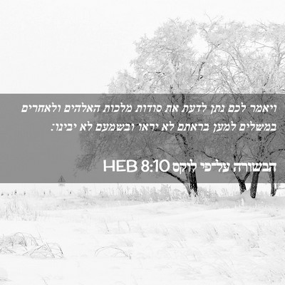 Picture 02 - הבשורה על־פי לוקס 8:10 HEB - ויאמר לכם נתן לדעת את סודות - Bible Verse Picture