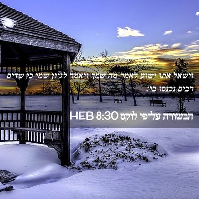 Picture 02 - הבשורה על־פי לוקס 8:30 HEB - וישאל אתו ישוע לאמר מה שמך - Bible Verse Picture