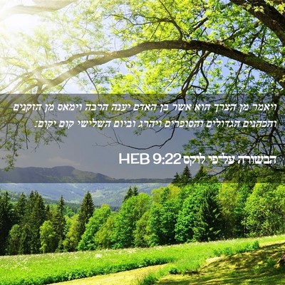 Picture 02 - הבשורה על־פי לוקס 9:22 HEB - ויאמר מן הצרך הוא אשר בן - Bible Verse Picture
