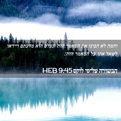 Picture 02 - הבשורה על־פי לוקס 9:45 HEB - והמה לא הבינו את המאמר הזה - Bible Verse Picture