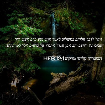 Picture 02 - הבשורה על־פי מרקוס 12:1 HEB - ויחל לדבר אליהם במשלים - Bible Verse Picture