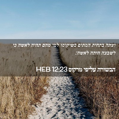 Picture 02 - הבשורה על־פי מרקוס 12:23 HEB - ועתה בתחית המתים כשיקומו - Bible Verse Picture