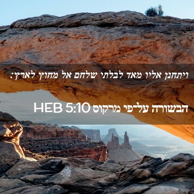 Picture 02 - הבשורה על־פי מרקוס 5:10 HEB - ויתחנן אליו מאד לבלתי שלחם - Bible Verse Picture