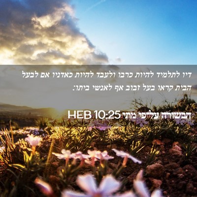 Picture 02 - הבשורה על־פי מתי 10:25 HEB - דיו לתלמיד להיות כרבו - Bible Verse Picture