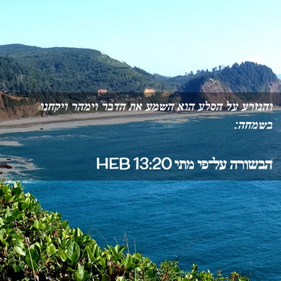 Picture 02 - הבשורה על־פי מתי 13:20 HEB - והנזרע על הסלע הוא השמע את - Bible Verse Picture