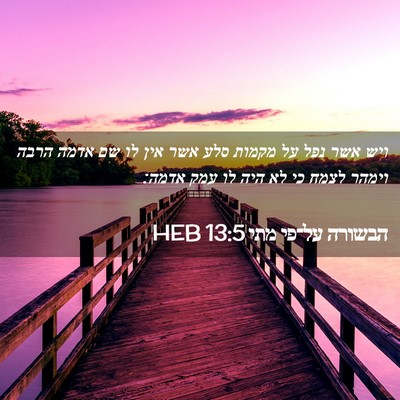 Picture 02 - הבשורה על־פי מתי 13:5 HEB - ויש אשר נפל על מקמות סלע - Bible Verse Picture