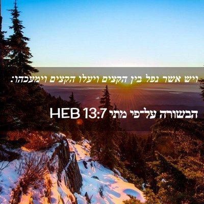 Picture 02 - הבשורה על־פי מתי 13:7 HEB - ויש אשר נפל בין הקצים ויעלו - Bible Verse Picture