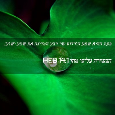 Picture 02 - הבשורה על־פי מתי 14:1 HEB - בעת ההיא שמע הורדוס שר רבע - Bible Verse Picture