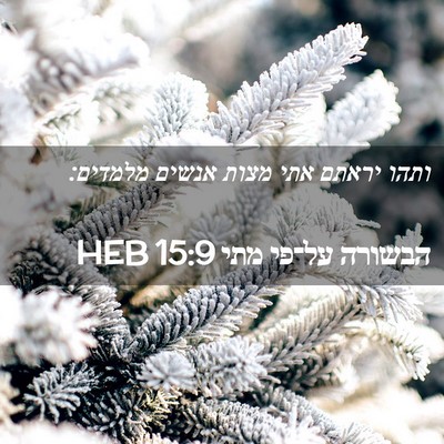 Picture 02 - הבשורה על־פי מתי 15:9 HEB - ותהו יראתם אתי מצות אנשים - Bible Verse Picture