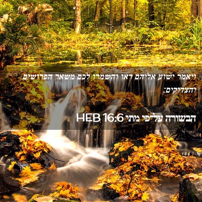 Picture 02 - הבשורה על־פי מתי 16:6 HEB - ויאמר ישוע אליהם ראו - Bible Verse Picture