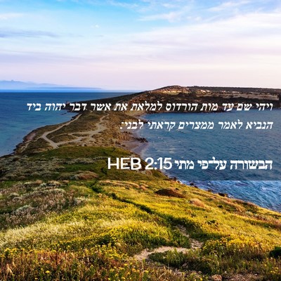 Picture 02 - הבשורה על־פי מתי 2:15 HEB - ויהי שם עד מות הורדוס למלאת - Bible Verse Picture