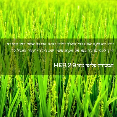 Picture 02 - הבשורה על־פי מתי 2:9 HEB - ויהי כשמעם את דברי המלך - Bible Verse Picture