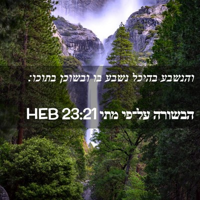 Picture 02 - הבשורה על־פי מתי 23:21 HEB - והנשבע בהיכל נשבע בו - Bible Verse Picture