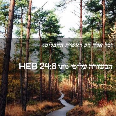 Picture 02 - הבשורה על־פי מתי 24:8 HEB - וכל אלה רק ראשית - Bible Verse Picture