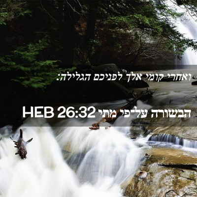 Picture 02 - הבשורה על־פי מתי 26:32 HEB - ואחרי קומי אלך לפניכם - Bible Verse Picture