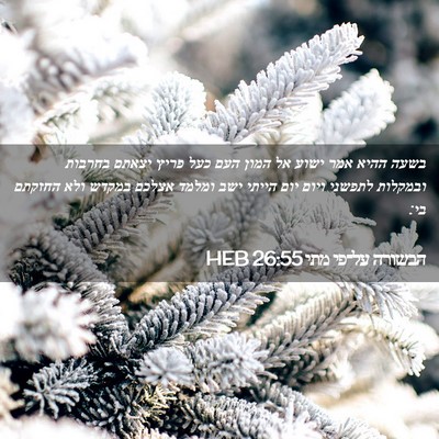 Picture 02 - הבשורה על־פי מתי 26:55 HEB - בשעה ההיא אמר ישוע אל המון - Bible Verse Picture