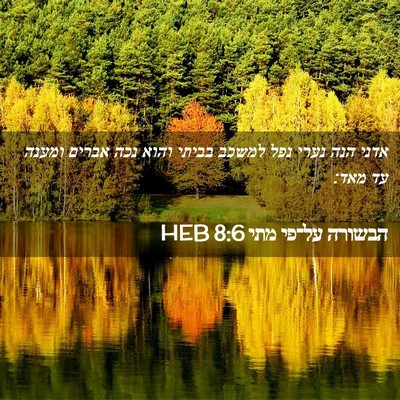 Picture 02 - הבשורה על־פי מתי 8:6 HEB - אדני הנה נערי נפל למשכב - Bible Verse Picture