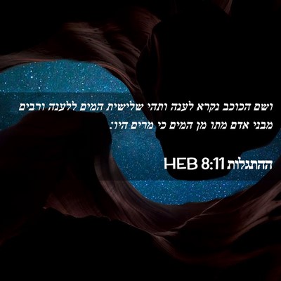 Picture 02 - ההתגלות 8:11 HEB - ושם הכוכב נקרא לענה ותהי - Bible Verse Picture