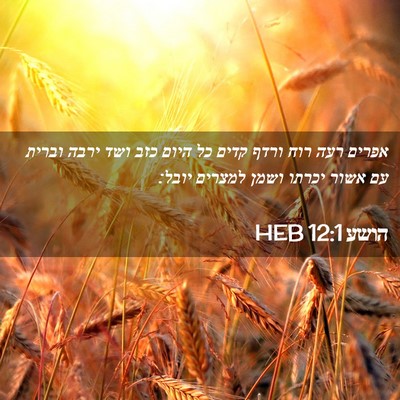 Picture 02 - הושע 12:1 HEB - אפרים רעה רוח ורדף קדים כל - Bible Verse Picture