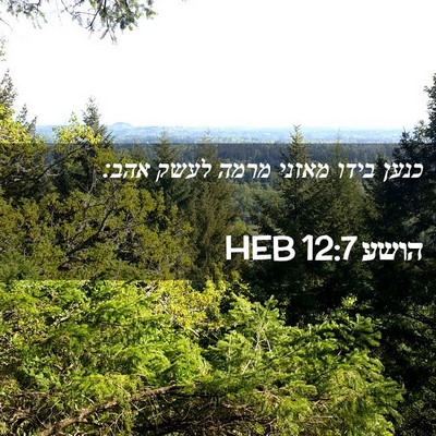 Picture 02 - הושע 12:7 HEB - כנען בידו מאזני מרמה לעשק - Bible Verse Picture