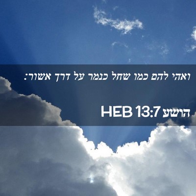 Picture 02 - הושע 13:7 HEB - ואהי להם כמו שחל כנמר על - Bible Verse Picture