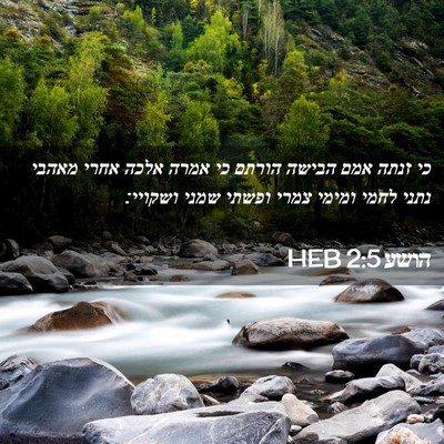 Picture 02 - הושע 2:5 HEB - כי זנתה אמם הבישה הורתם כי - Bible Verse Picture