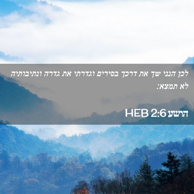 Picture 02 - הושע 2:6 HEB - לכן הנני שך את דרכך בסירים - Bible Verse Picture