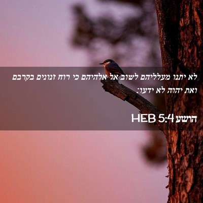 Picture 02 - הושע 5:4 HEB - לא יתנו מעלליהם לשוב אל - Bible Verse Picture
