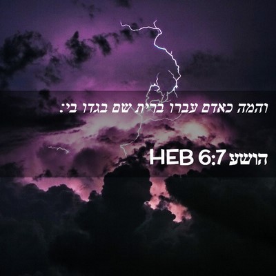 Picture 02 - הושע 6:7 HEB - והמה כאדם עברו ברית שם בגדו - Bible Verse Picture