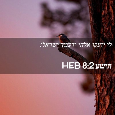 Picture 02 - הושע 8:2 HEB - לי יזעקו אלהי ידענוך - Bible Verse Picture