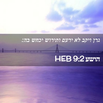 Picture 02 - הושע 9:2 HEB - גרן ויקב לא ירעם ותירוש - Bible Verse Picture