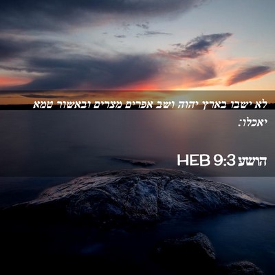 Picture 02 - הושע 9:3 HEB - לא ישבו בארץ יהוה ושב אפרים - Bible Verse Picture