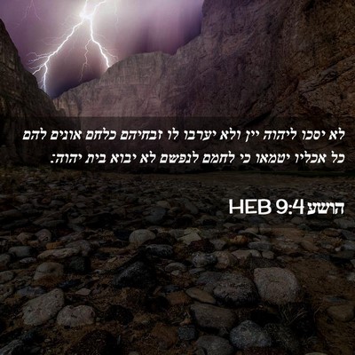 Picture 02 - הושע 9:4 HEB - לא יסכו ליהוה יין ולא יערבו - Bible Verse Picture