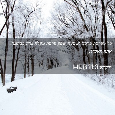 Picture 02 - ויקרא 11:3 HEB - כל מפרסת פרסה ושסעת שסע - Bible Verse Picture
