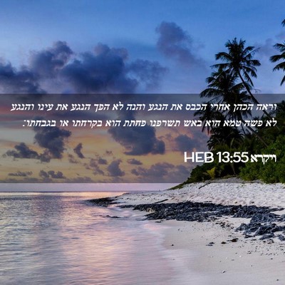 Picture 02 - ויקרא 13:55 HEB - וראה הכהן אחרי הכבס את הנגע - Bible Verse Picture