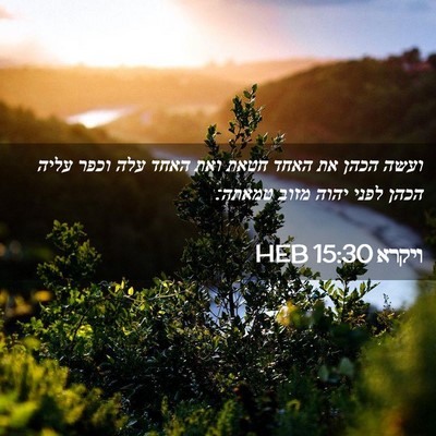 Picture 02 - ויקרא 15:30 HEB - ועשה הכהן את האחד חטאת ואת - Bible Verse Picture