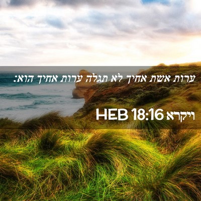 Picture 02 - ויקרא 18:16 HEB - ערות אשת אחיך לא תגלה ערות - Bible Verse Picture