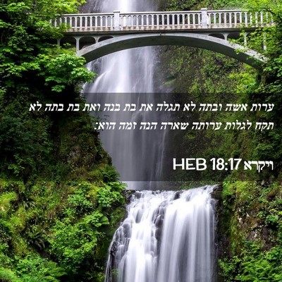 Picture 02 - ויקרא 18:17 HEB - ערות אשה ובתה לא תגלה את בת - Bible Verse Picture