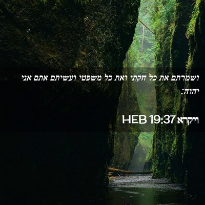 Picture 02 - ויקרא 19:37 HEB - ושמרתם את כל חקתי ואת כל - Bible Verse Picture