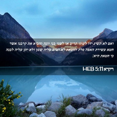 Picture 02 - ויקרא 5:11 HEB - ואם לא תשיג ידו לשתי תרים - Bible Verse Picture
