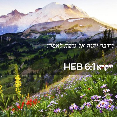 Picture 02 - ויקרא 6:1 HEB - וידבר יהוה אל משה - Bible Verse Picture