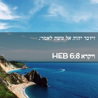 Picture 02 - ויקרא 6:8 HEB - וידבר יהוה אל משה - Bible Verse Picture