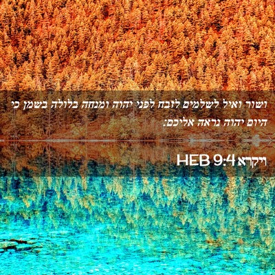 Picture 02 - ויקרא 9:4 HEB - ושור ואיל לשלמים לזבח לפני - Bible Verse Picture