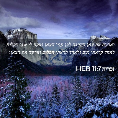 Picture 02 - זכריה 11:7 HEB - וארעה את צאן ההרגה לכן עניי - Bible Verse Picture