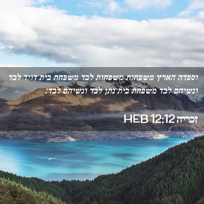 Picture 02 - זכריה 12:12 HEB - וספדה הארץ משפחות משפחות - Bible Verse Picture