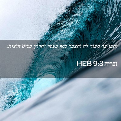 Picture 02 - זכריה 9:3 HEB - ותבן צר מצור לה ותצבר כסף - Bible Verse Picture