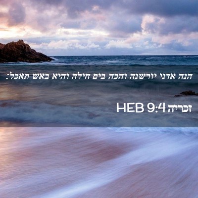 Picture 02 - זכריה 9:4 HEB - הנה אדני יורשנה והכה בים - Bible Verse Picture
